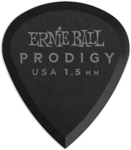 Vista 5 de Ernie Ball Prodigy Púas para guitarra, escudo grande, negro 1.5mm, paquete de 6 (P09332)