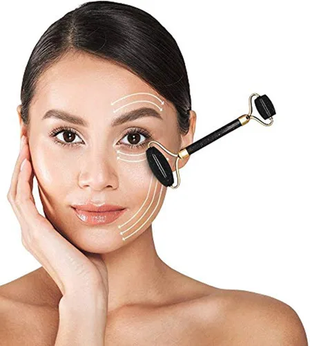 Vista 9 de Select Your Face Roller, Two Stone, Gold Plated, Healing Stones, Massage Tool, Beauty Product, Healthy Living, Skin Care, Handcrafted Tool (CHPR)