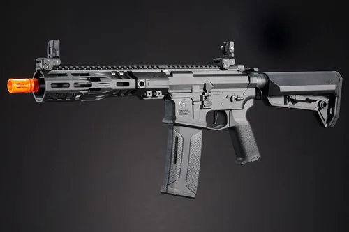 Vista 3 de Lancer Tactical Gen 2 SLR SD AEG Rifle de Airsoft de 9 pulgadas Ambidextro Control izquierdo/derecho con protector de mano SLR con licencia