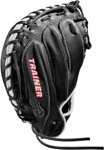 Vista 6 de Wilson Guantes de Béisbol Entrenador - Negro/Rojo