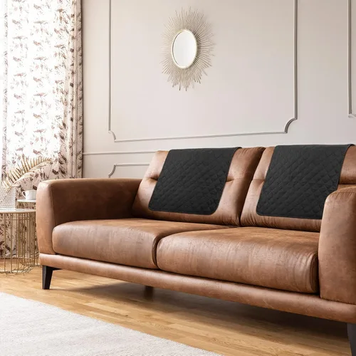 Vista 6 de Panelee Funda para reposacabezas para silla reclinable, 2 piezas, protector de reposacabezas reclinable, funda de sofá reclinable, protector de Beige