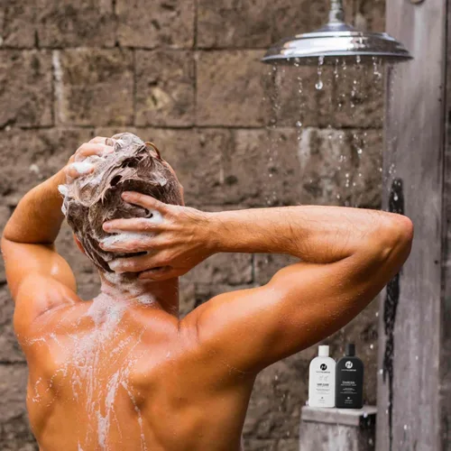 Vista 8 de Champú orgánico anticaspa – nutre, repara y ayuda a fortalecer todo tipo de cabello – Elixir para el cabello sin parabenos, sin sulfato – Champú