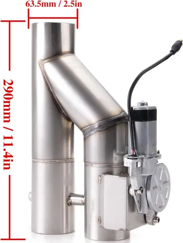 Vista 2 de Tubo Y de escape de acero inoxidable de 2.5 pulgadas (2 piezas)