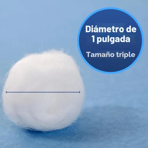 Vista 3 de Yaxa Basics Bolas de algodón para el cuidado de la piel, 200 unidades (anteriormente Solimo)