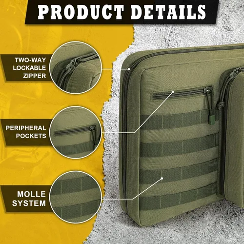 Vista 4 de DULCE DOM 36 42 48 Inch Double Rifle Case, Tactical Soft Padded Backpack for Hunting & Shooting Range, Heavy-Duty Storage Gun Bag for 2 Rifles &