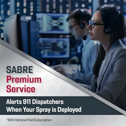 Vista 4 de SABRE Spray de pimienta inteligente Bluetooth para autodefensa con seguimiento GPS en vivo, alertas de texto y llamadas telefónicas en emergencias