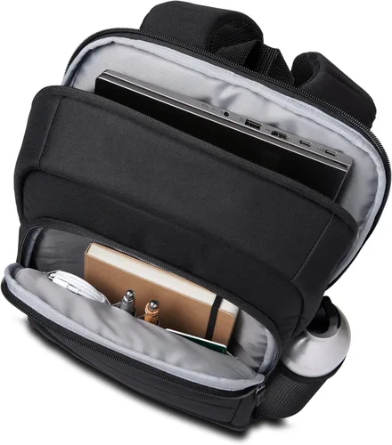 Vista 6 de Mochila para portátil EQ de Kensington 14”, Correas de hombro acolchadas, Bolsillo lateral (K60391WW), Negro