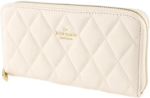 Vista 2 de Kate Spade Carey - Cartera grande de cuero acolchado (pergamino), Pergamino, Cartera Continental