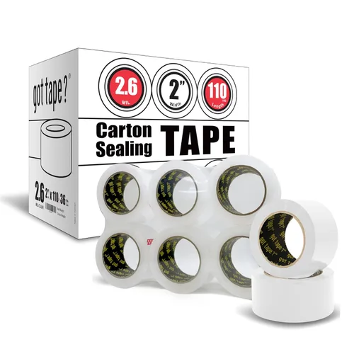 Vista 9 de 36 rollos 1,8 mil Industrial Shipping – Cajas de Cartón multiuso Sellado cintas 2" X 110 yds (330 ft) café ct-18 – 2110-b