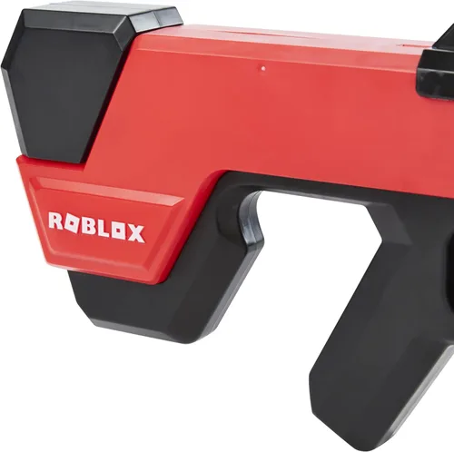 Vista 2 de Nerf Roblox MM2: Shark Seeker Dart Blaster, Shark-Fin Priming, 3 Mega Dardos, código para desbloquear el artículo virtual en el juego