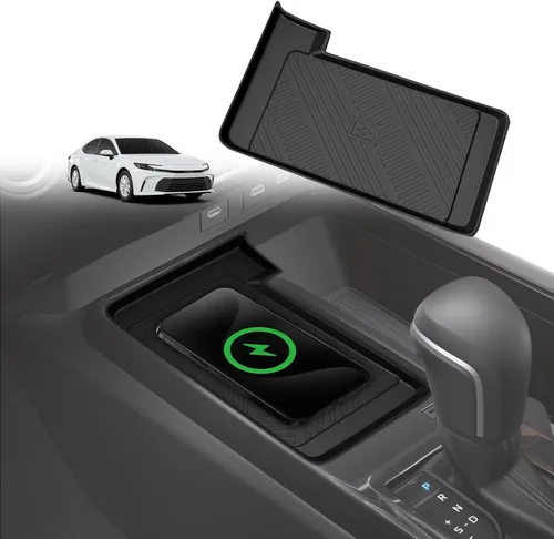 Vista 10 de Muslogy Compatible con Honda Pilot 2023-2025/2026 Passport Accesorios de Consola Central Cargador Inalámbrico Alfombrilla Protectora Insertos