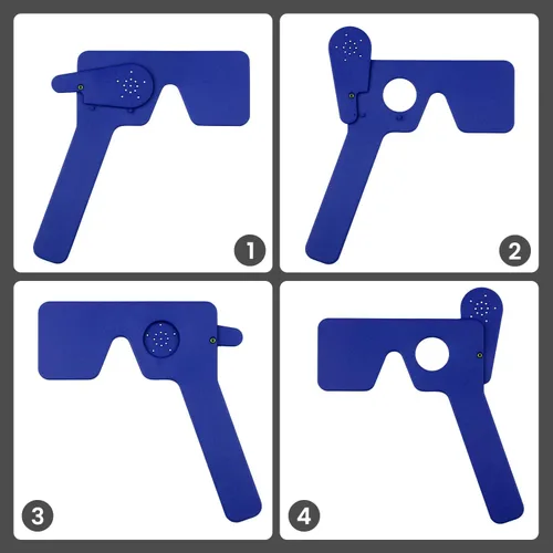 Vista 2 de Medarchitect Oclusor oftálmico de ojos con 14 agujeros para oftalmólogos, ortoptistas y optometristas a examen ocular
