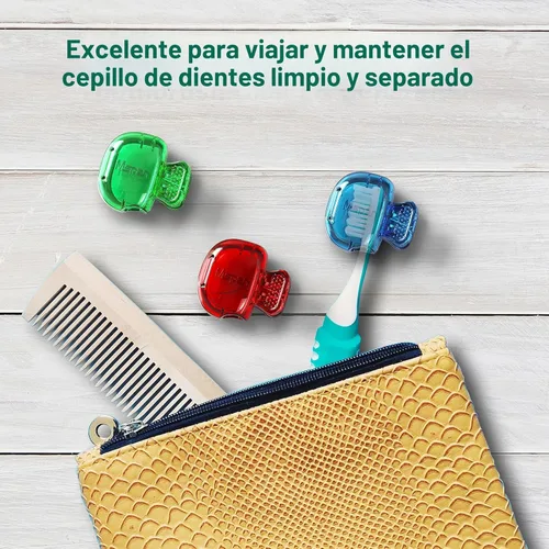 Vista 6 de Mspan Funda Protectora para Cabezal de Cepillo de Dientes: Funda Protectora para Cepillo de Dientes con Clip de Plástico para el Baño, Artículos