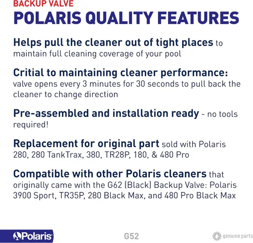 Vista 4 de Polaris Back-Up Valve Kit