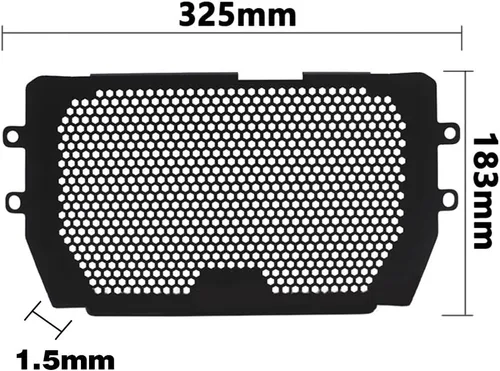 Vista 2 de Cubierta protectora de radiador de motocicleta, protector de rejilla de radiador, protector de parrilla de acero inoxidable, accesorios