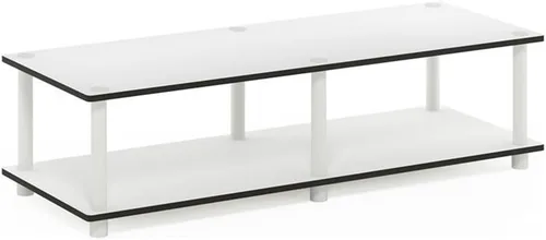 Vista 17 de Furinno JUST Mesa de Centro, Mesa de Centro Moderna de 3 Niveles con Estante Abierto, Mesa Auxiliar de Montaje sin Herramientas, para Sala de Estar