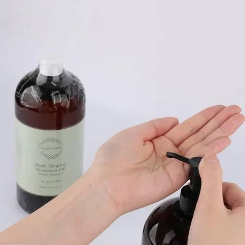 Vista 3 de OxygenCeuticals Aceite de tratamiento para moldear el cuerpo, 33.8 fl oz (33.8 fl oz), aceite profesional de masaje corporal con extractos botánicos