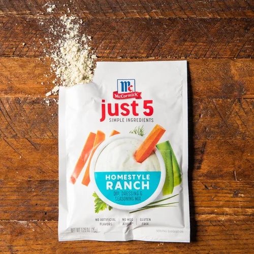 Vista 8 de McCormick Just 5 Simple Ingredients Homestyle Ranch - Mezcla de aderezo y condimento, 1.25 onzas
