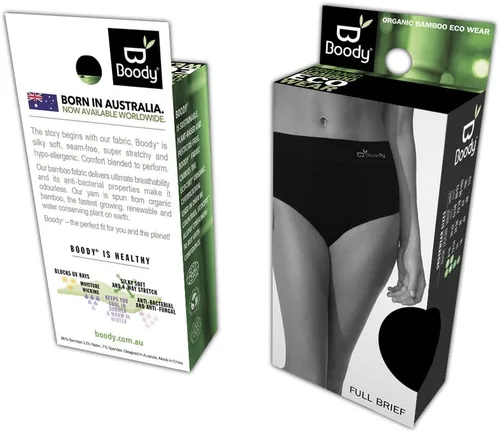 Vista 5 de Boodycómoda braga clásica, alta, de material ecológico, para mujer