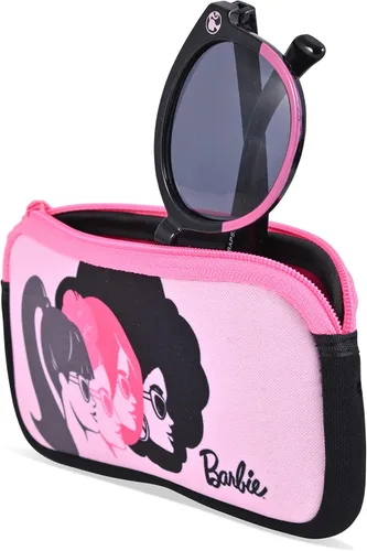 Vista 3 de Barbie Juego de lentes de sol y estuche rígido con mango para niña