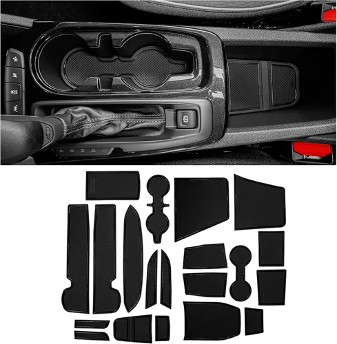Vista 5 de CupHolderHero Compatible con accesorios Chevy Trailblazer 2021-2023, insertos interiores antideslizantes antipolvo, tapetes para consola central