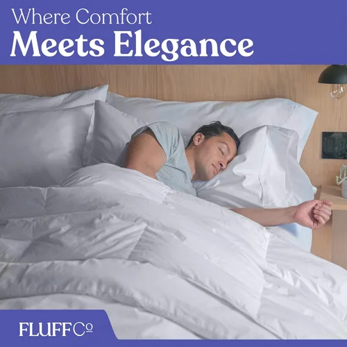 Vista 3 de FluffCo Edredón de hotel alternativo de plumón (edredón de microfibra de calidad de hotel de 5 estrellas) (King)