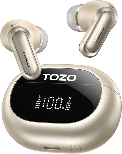 Vista 10 de TOZO NC20 Auriculares inalámbricos con cancelación activa de ruido, auriculares Bluetooth de sonido Hi-Res LDAC, auriculares con 6 micrófonos AI