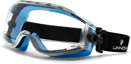 Vista 11 de UKNOW Gafas de seguridad para usar sobre gafas – Lente transparente antivaho – Protección ocular certificada ANSI Z87.1 para trabajo de laboratorio