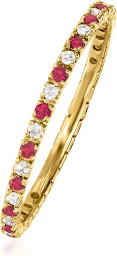 Vista 3 de RS Pure by Ross-Simons Anillo de eternidad de diamantes de 0.13 qt t t en oro amarillo de 14 kt