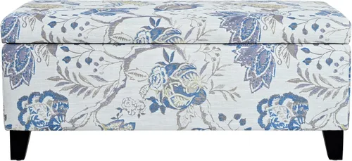 Vista 6 de Christopher Knight Home Nesbit - Otomana de sala de estar con almacenamiento, banco tapizado de almacenamiento de entrada de tela, taburete