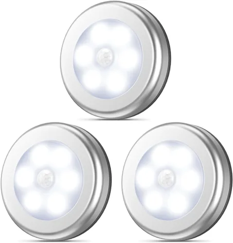 Vista 8 de Sensor de movimiento luz Amir, luz LED de noche que funciona con pilas, inalámbrica, se adhiere a cualquier lugar, luces para clóset, luces