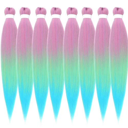 Vista 27 de Extensiones de Cabello para Trenzar Leticia Cabello Sintético Preestirado Yaki Cabello Ez para Trenzar