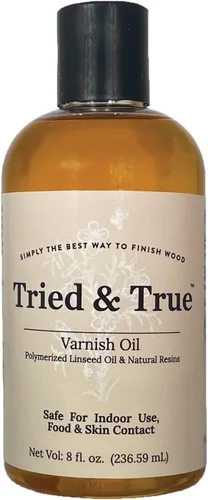 Tried & True Superior Aceite de Barniz Acabado y Sellador para Madera, 8 oz. - Resina de Pino Natural y Aceite de Linaza, Ideal para Muebles de