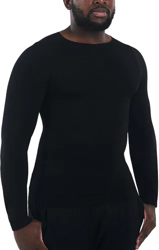 KOCLES Camisas de compresión de ginecomastia para hombre, manga larga, adelgazante, moldeador de cuerpo, faja moldeadora de control de abdomen,