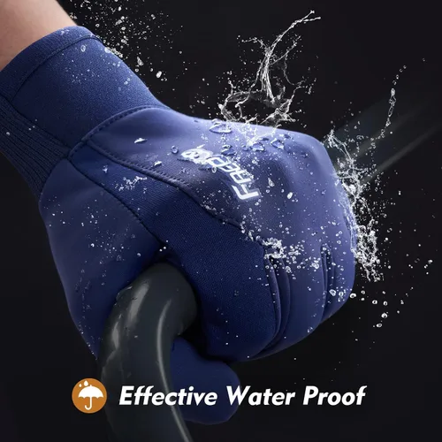 Vista 3 de FREETOO Waterproof Winter Gloves with Fleece Lining for Cold Weather for Men, Windproof Touchscreen Warm Gloves for Snow Running Cycling Driving