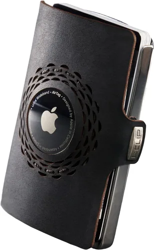 I-CLIP Acero inoxidable para Apple AirTag con clip de dinero intercambiable - Billetera - Cartera delgada - Cartera compatible con AirTag - Acero