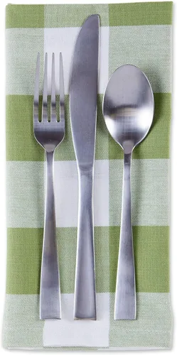 Vista 3 de DII - Colección Buffalo Check, juego de servilletas de tela estilo granja clásica, 20x20 pulgadas, verde antiguo, 6
