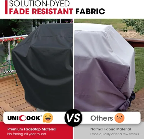 Vista 4 de Cobertor Unicook impermeable para parrilla a gas: de 60 pulgadas, resistente a la decoloración y a los rayos UV, duradero y práctico, para parrillas