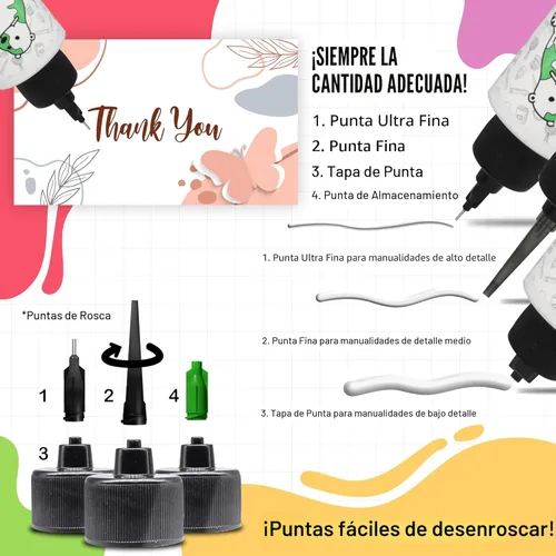 Vista 3 de Pegamento Bearly Art Precision Craft – El original – 4 oz – Kit de punta incluido – Se seca transparente – Punta de metal – Resistente a las arrugas