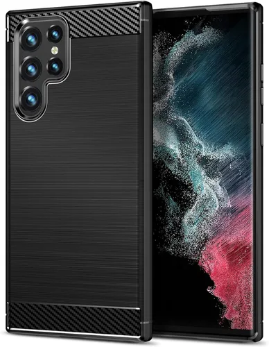 Vista 108 de Funda Qiinogow compatible con Samsung Galaxy A23 4G/5G, cubierta delgada para teléfono con absorción de golpes, funda protectora de fibra de carbono