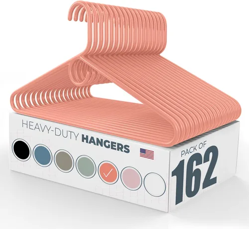 Vista 73 de Neaties Paquete de 6 perchas de ropa resistentes, fabricadas en los Estados Unidos, perchas de plástico de capacidad de 8 libras para ropa