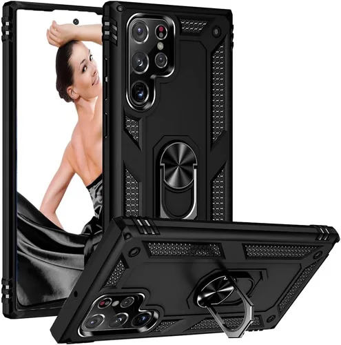 Vista 10 de Funda para Samsung Galaxy S20 [grado militar] [a prueba de polvo] [a prueba de golpes] con soporte magnético integrado de rotación 360 para coche