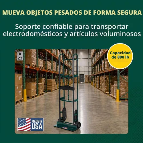 Vista 2 de Harper Trucks 6781 - Camión de mano para electrodomésticos, verde oscuro