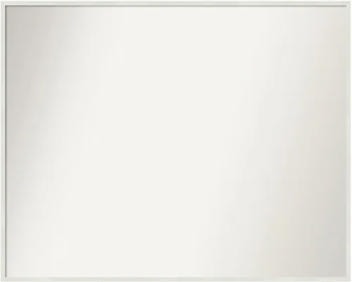 Vista 135 de Amanti Art Espejo de baño blanco para sobre el fregadero, 22 x 45 pulgadas, espejo de tocador rectangular blanco Lucie, marco de madera moderno