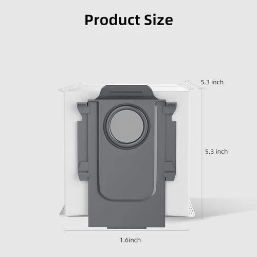 Vista 7 de Paquete de 8 bolsas de polvo de repuesto para aspiradora compatibles con Roborock S8+, S8 Pro Ultra, Q7 Max+/Max, Q5 Max+, Q8 Max+, S7 Pro Ultra