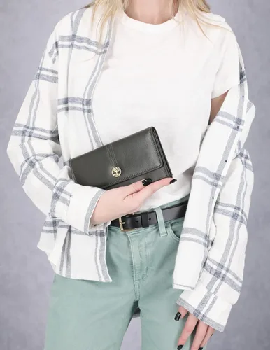 Vista 4 de Timberland - Cartera de piel con solapa RFID para mujer, estilo Castlerock (nobuck), talla única