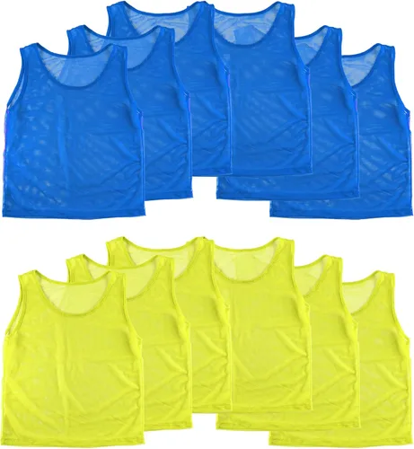 Super Z Outlet 12 Pinnies Scrimmage - Chalecos de entrenamiento en equipo para niños, jóvenes, adolescentes, ligeros