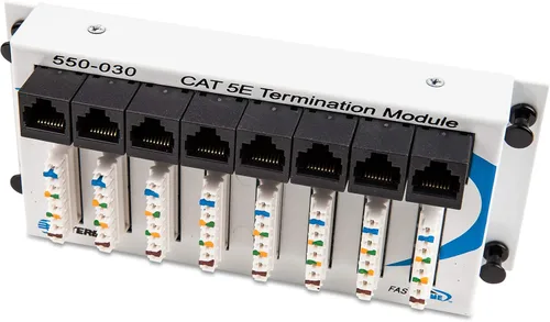 Vista 5 de Steren Concentrador de red de 8 puertos - Módulo de concentrador de datos de terminación FastHome Cat 5E - Conector de red de alta velocidad