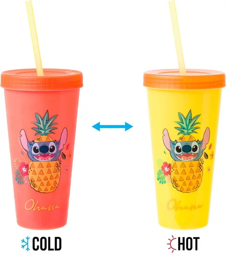 Vista 196 de Silver Buffalo Disney Nightmare Before Christmas Character Grid - Paquete de 4 vasos de plástico que cambian de color, 24 onzas