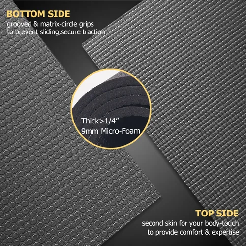Vista 4 de GXMMAT Large Yoga Mat 6'x4'/6'x6'/7'x5'(7mm/9mm), Extra Thick Workout Mats for Home Gym Flooring,Ultra Comfortable Non-Slip Quick Resilient Barefoot